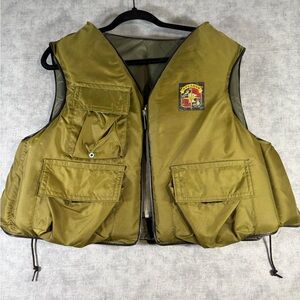 Vintage Stearns fishing vest Type III OD Green Boat Life Jacket Adult universal